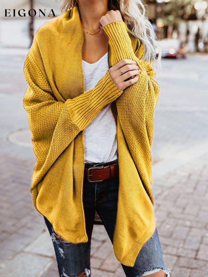 Solid Color Knitted Cardigan Sweater Coat funny sweatshirts