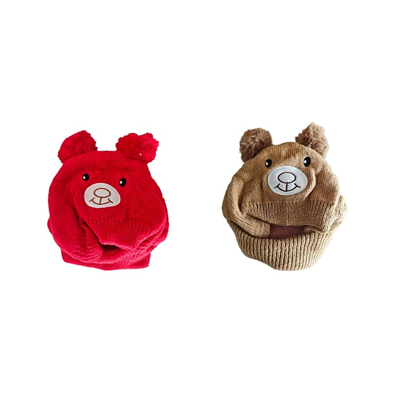 Large Dog Knitted Ear Scarf and Hat Set