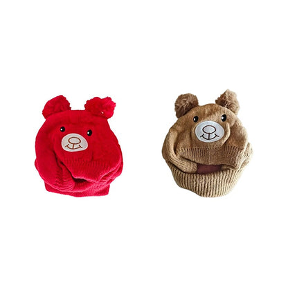 Large Dog Knitted Ear Scarf and Hat Set