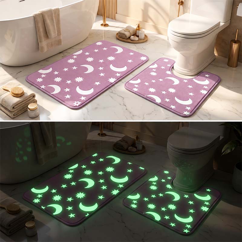 Glow-in-the-dark coral fleece floor mat 2024 f/w accessories bathroom gadget spring、summer