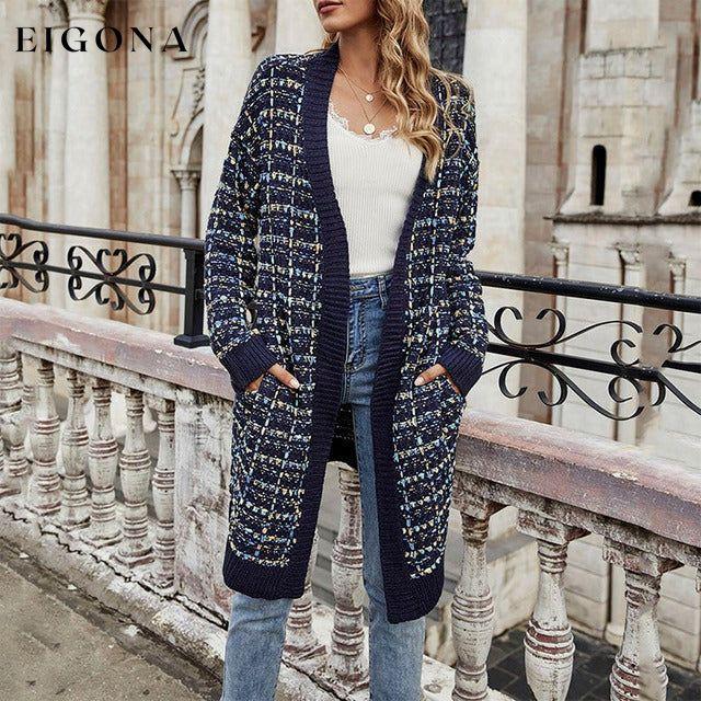Casual Colorful Warm Cardigan Blue best Best Sellings cardigan cardigans clothes Sale tops Topseller