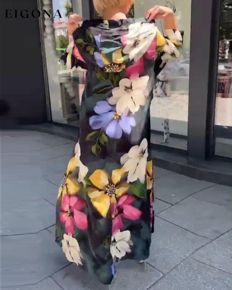 Floral print 3/4 Sleeve dress 2023 F/W 23BF Casual Dresses Clothes Dresses Summer