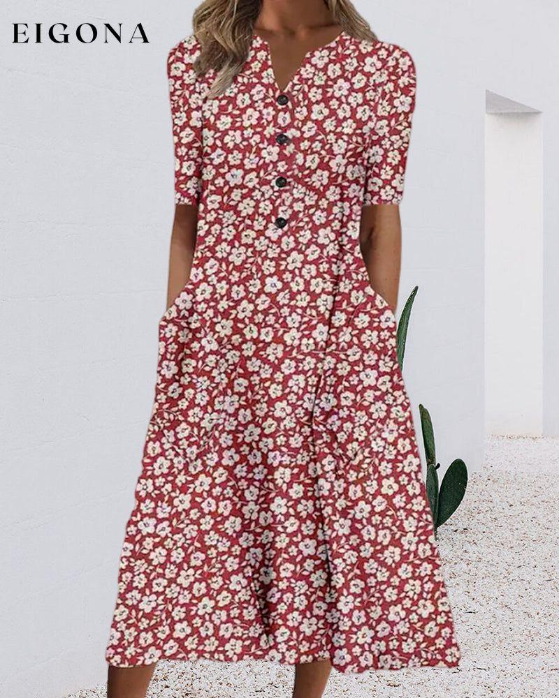 A-line dress in floral print 2022 F/W 23BF Casual Dresses Clothes Dresses Spring Summer