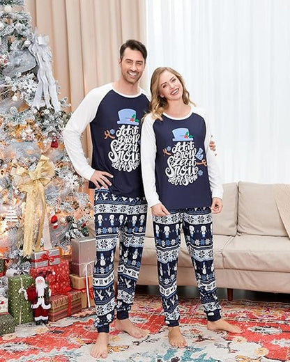 Christmas printed casual family Pajama Sets 2024 f/w christmas matching family outfits two-piece sets