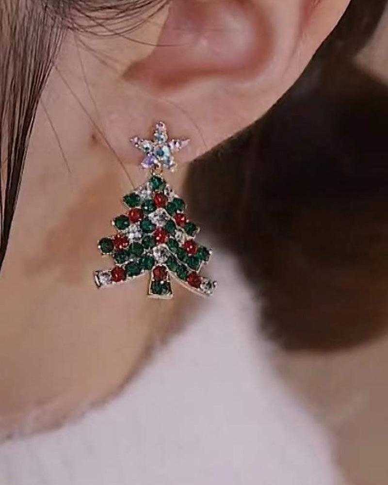 Christmas Tree Stud Earrings Jewelry