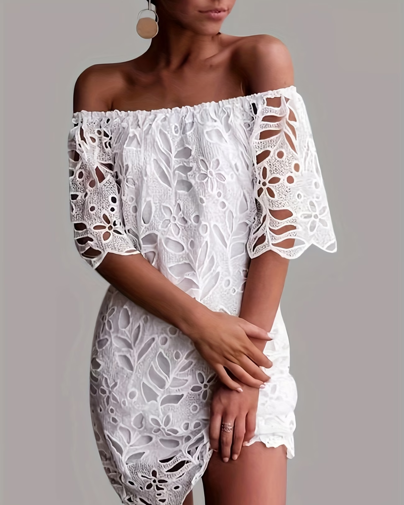 One Shoulder Hollow Dress