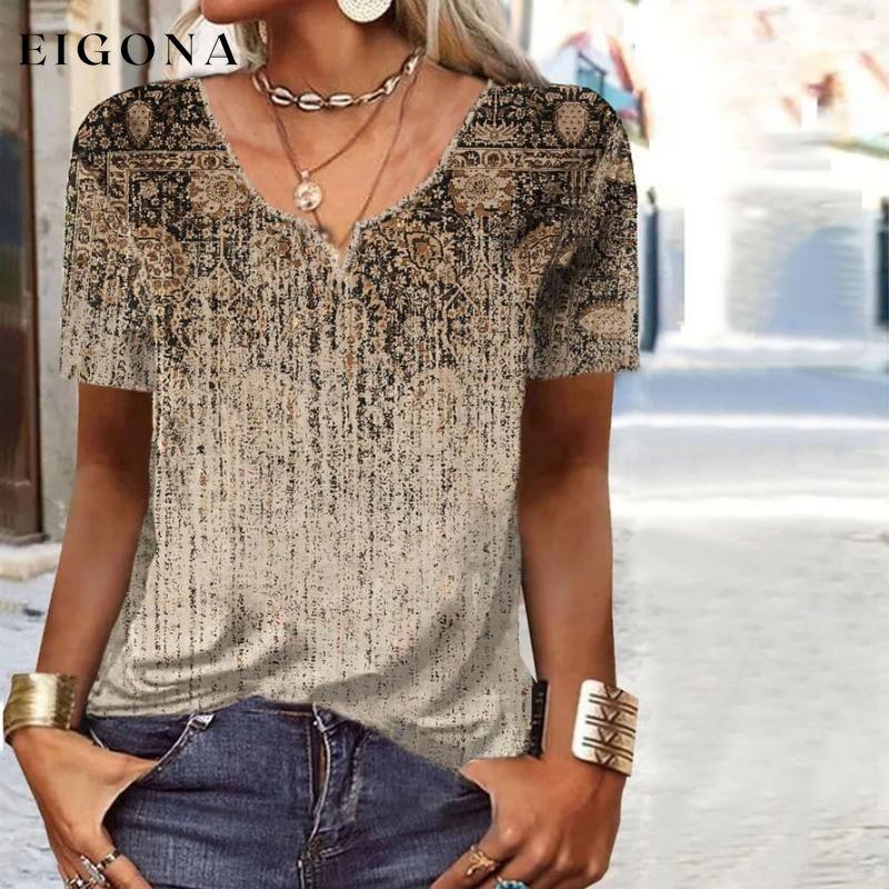 Vintage Ethnic Printed T-Shirt best Best Sellings clothes Plus Size Sale tops Topseller
