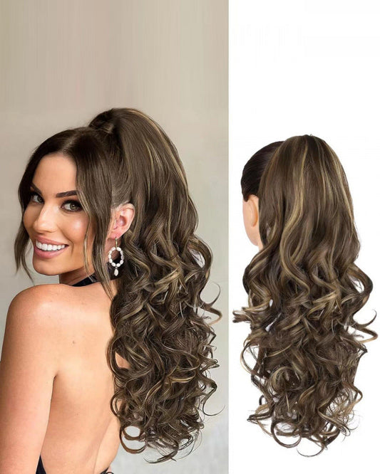 Women's Wig With Clip-On Large Wave Ponytail 2024 f/w accessories spring summer