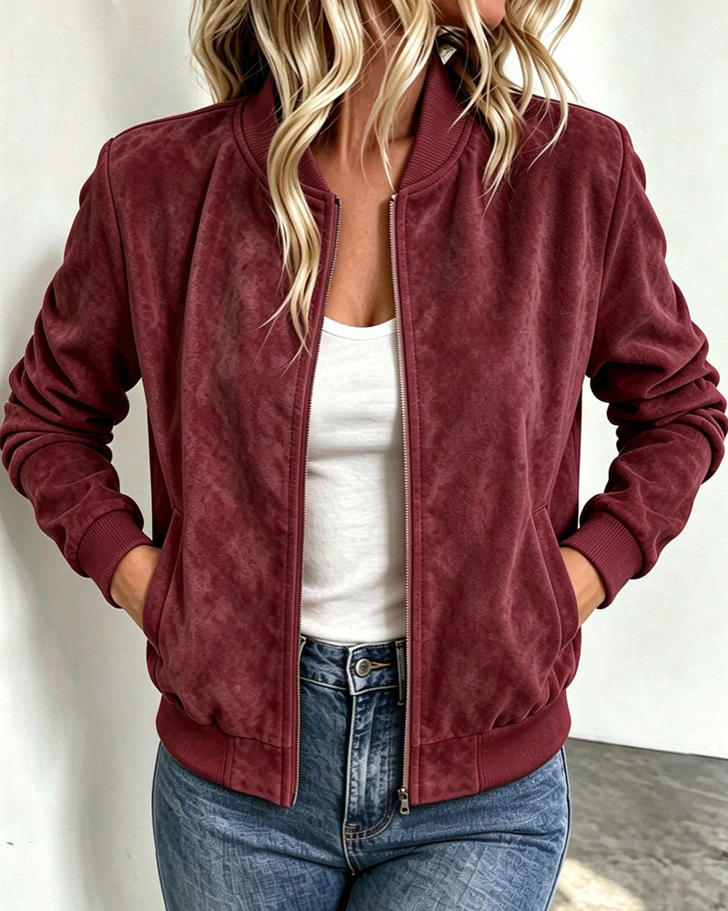 Solid Color Long Sleeve Coat