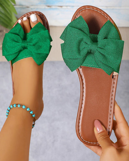 Women's Bowknot Design Slip on Sandals