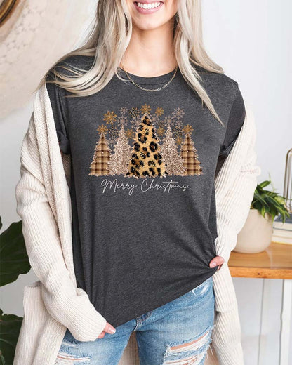 Fun Christmas tree casual T-shirt 2024 f/w christmas spring summer t-shirts