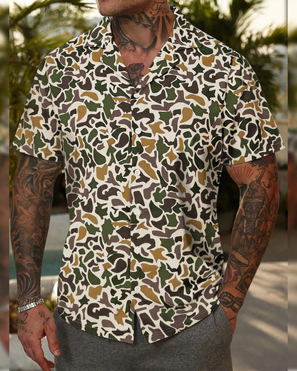 Men's Casual Camo Shirt