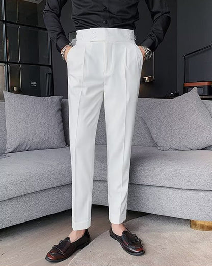 Men's Pocket Solid Casual Dress Pant