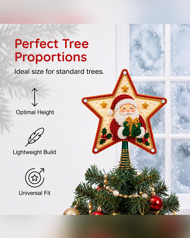 DIY Five-Pointed Star Diamond Painting Christmas Tree Topper 2024 f/w accessories spring summer