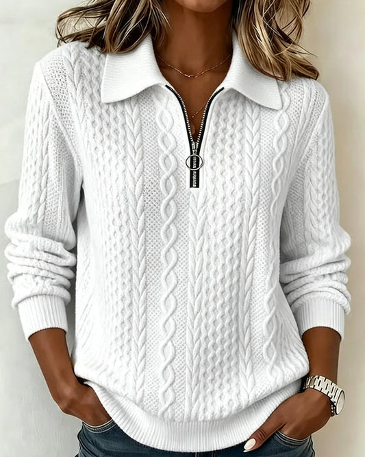 Lapel Long Sleeve Sweatshirt 2024 f/w spring sweatshirt