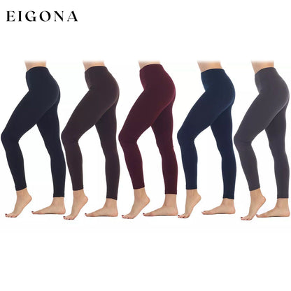 5-Pack: Women's Premium Fleece-Lined Leggings bottoms refund_fee:1200