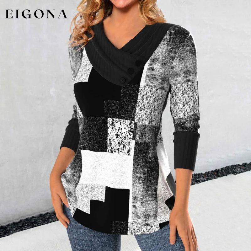 Casual Color Block Blouse best Best Sellings clothes Plus Size Sale tops Topseller