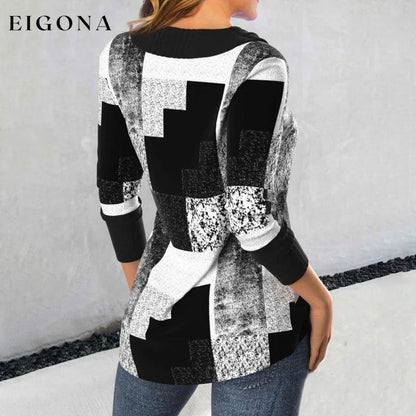 Casual Color Block Blouse best Best Sellings clothes Plus Size Sale tops Topseller