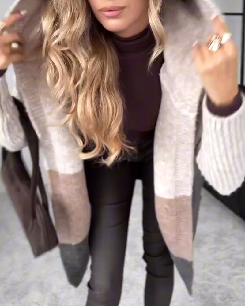 Autumn And Winter Casual Hooded Warm Cardigan