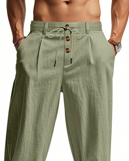 Casual Solid-Color Straight-Leg Pants