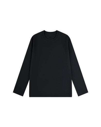 Men's Crew Neck Long-Sleeve Slit T-Shirt