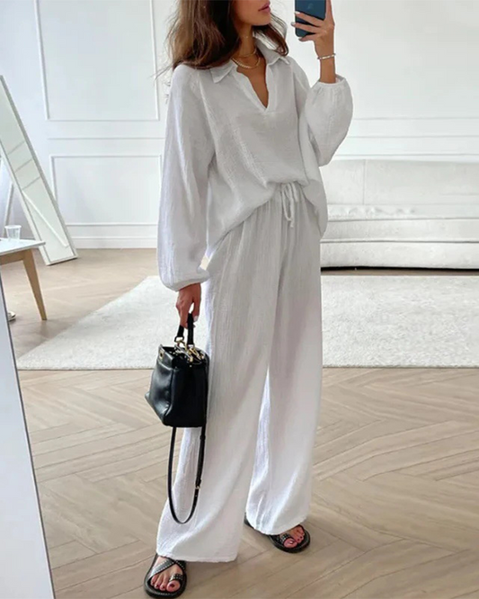 Wide-Leg Pants Two-Piece Set spring summer two-piece sets