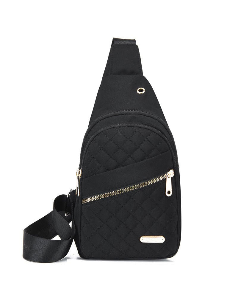 Women's Fashion Embroidered Quilted Chest Bag