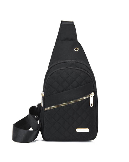 Women's Fashion Embroidered Quilted Chest Bag