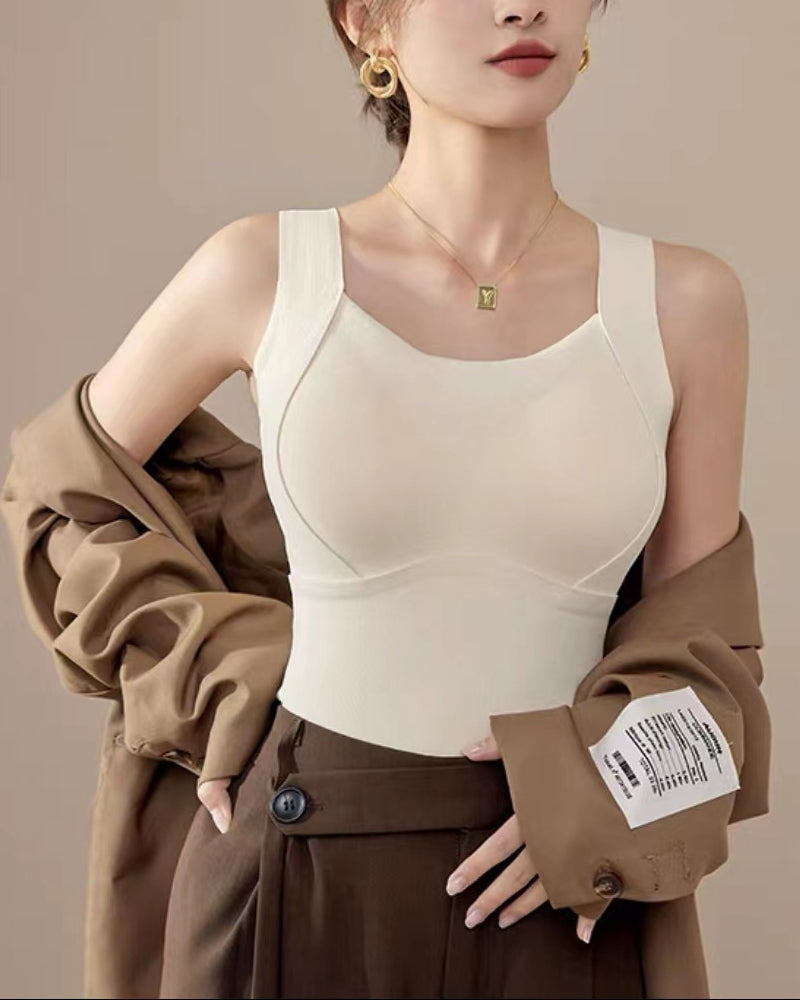 Women's Thermal Gilet with Built-In Bra