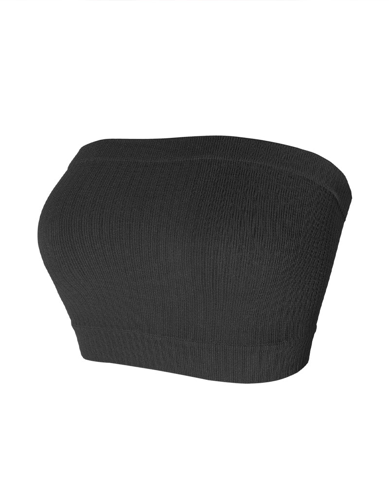 Strapless Solid Color Bandeau Lingerie