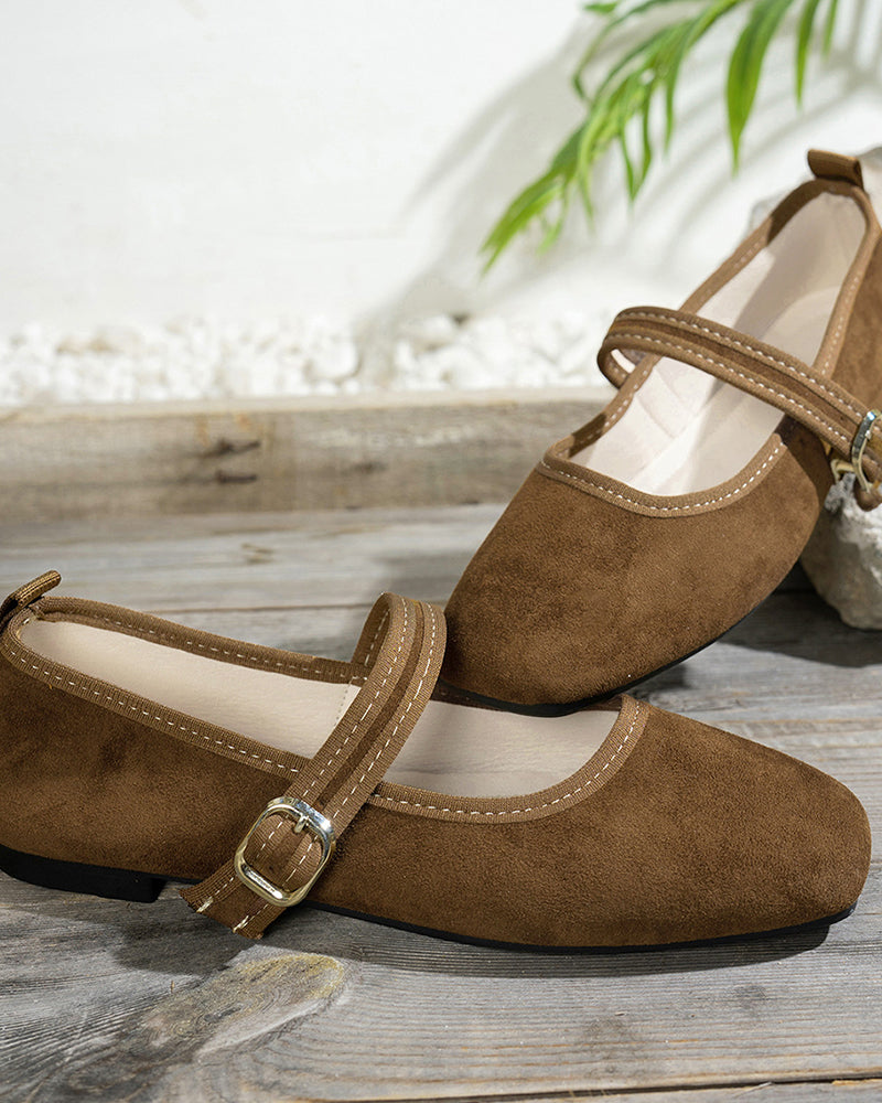 Women's Vintage Classy Elegant Square Toe Classic Mary Jane Shoes 2024 f/w shoes spring summer