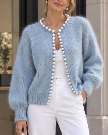 Gentle Pearl Sweater Cardigan 2024f/w cardigans