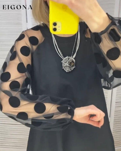 Elegant polka dot pattern dress 2023 f/w Casual Dresses Clothes Dresses elegant dress