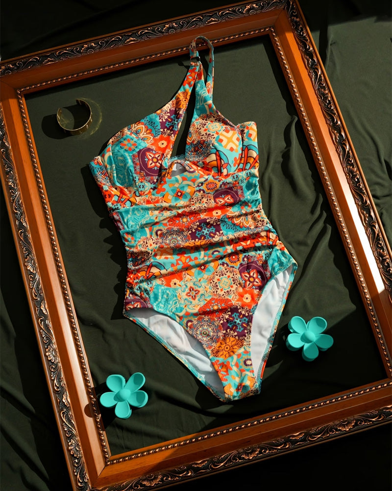 Sleeveless Floral One-Piece