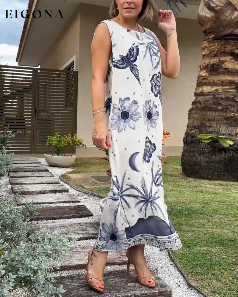 Sleeveless casual printed dress casual dresses Summer