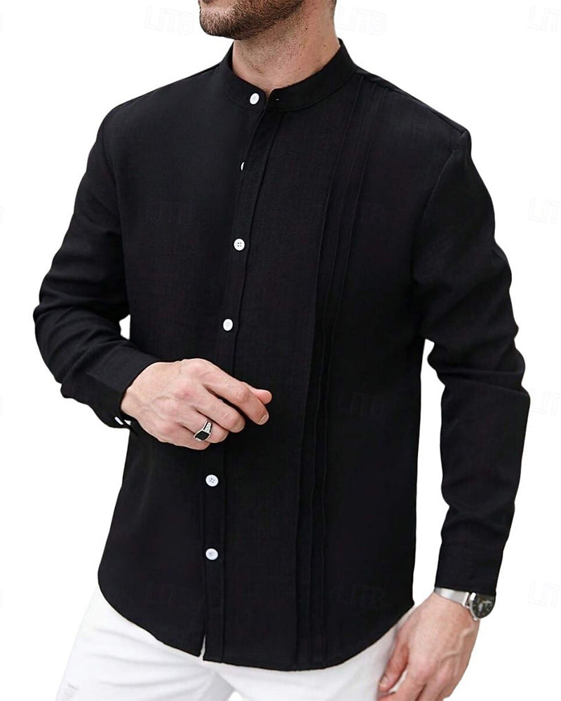 Men's Fashion Mini Mandarin Collar Shirt