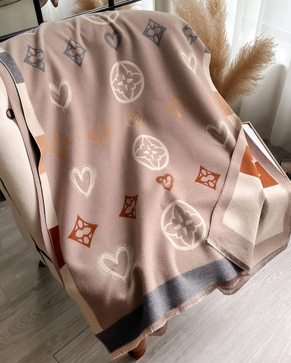 Heart Geometric Fashion Warm Scarf 2024 f/w accesories