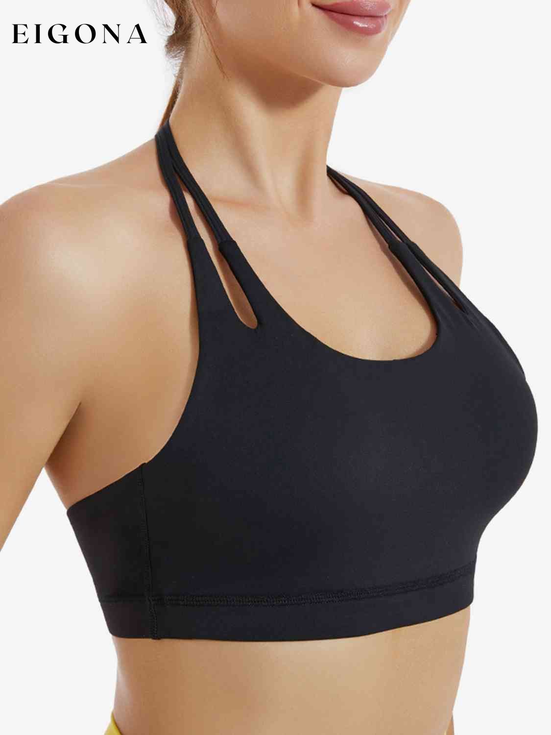 T-Back Sports Bra Black 2 pieces active wear clothes J@S setv Ship From Overseas Shipping Delay 09/29/2023 - 10/04/2023 workout setv