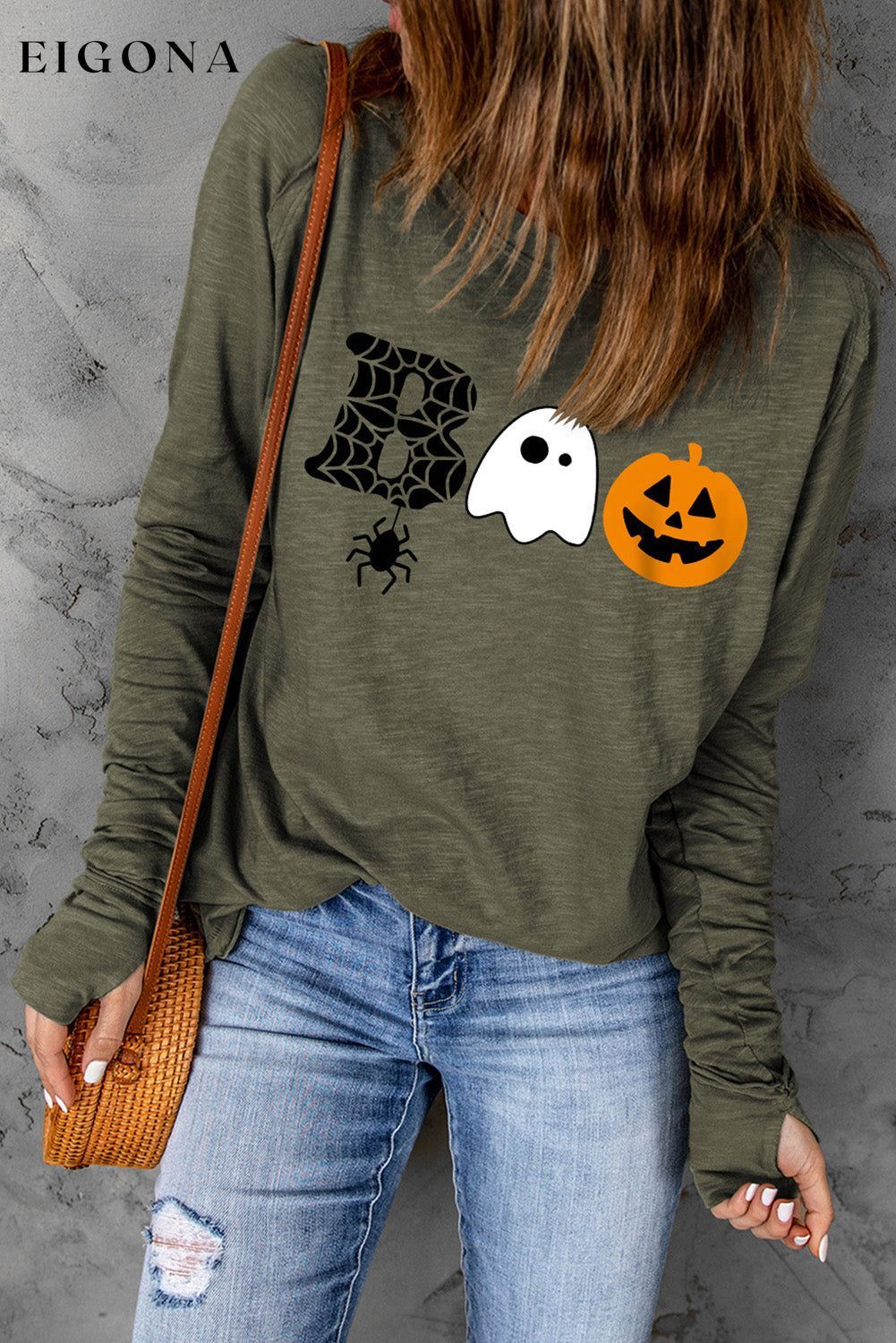 Halloween Graphic Long Sleeve T-Shirt clothes long sleeve top Ship From Overseas SYNZ trend