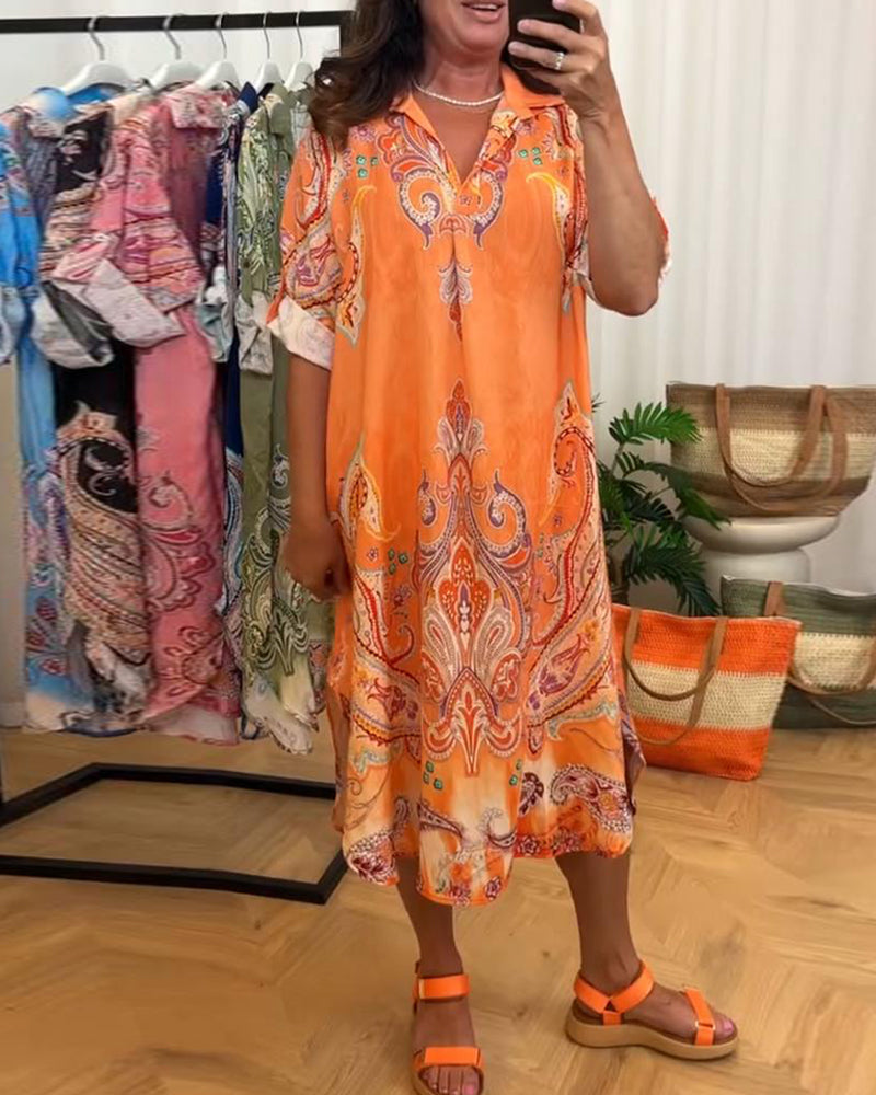 Kleid mit Retro-Reversdruck