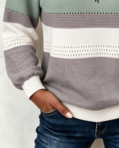 Color-Block Striped Zip Sweatshirt 2024 f/w sweatshirts