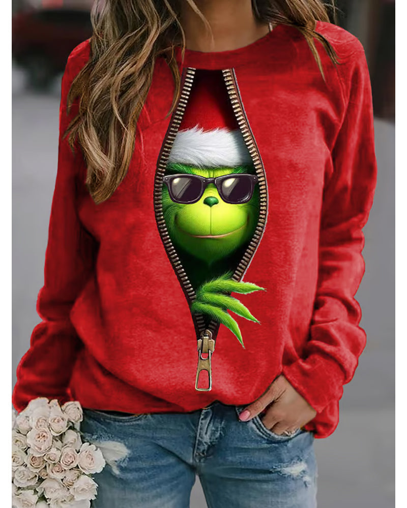 Women's Christmas Printed Crew Neck Sweatshirt 2024 F/W Christmas Hoodies & Sweatshirts Three wise men women's christmas