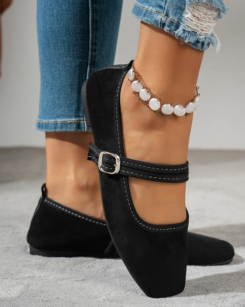 Women's Vintage Classy Elegant Square Toe Classic Mary Jane Shoes 2024 f/w shoes spring summer