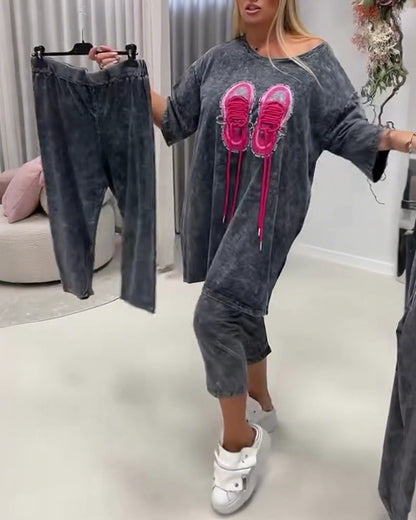 Sneaker Print Casual Set