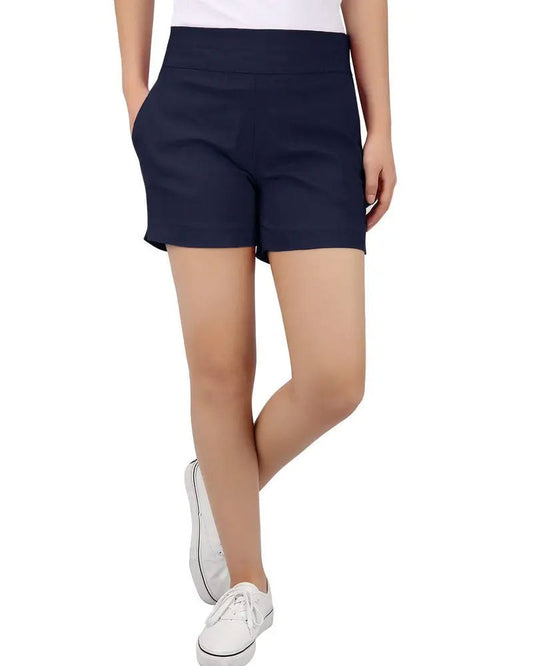 Solid Color Mid Waist Shorts shorts spring summer