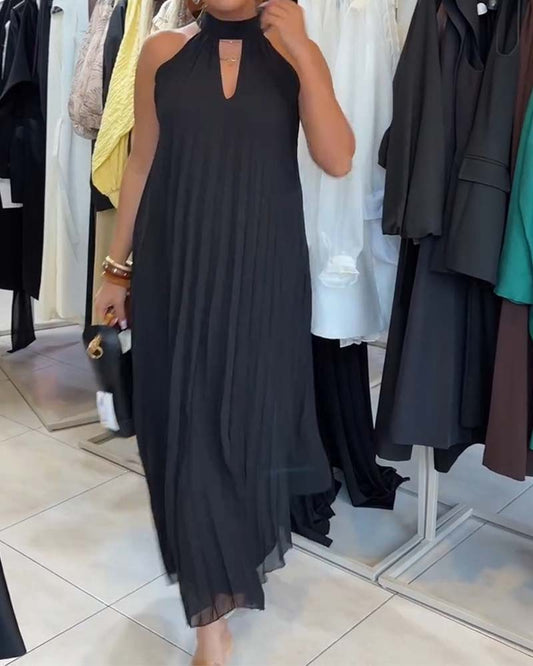 Halter Cut-Out Sleeveless Dress