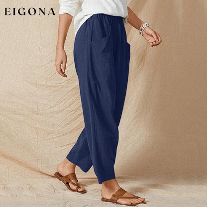 Solid Color Casual Trousers best Best Sellings bottoms clothes pants Plus Size Sale Topseller