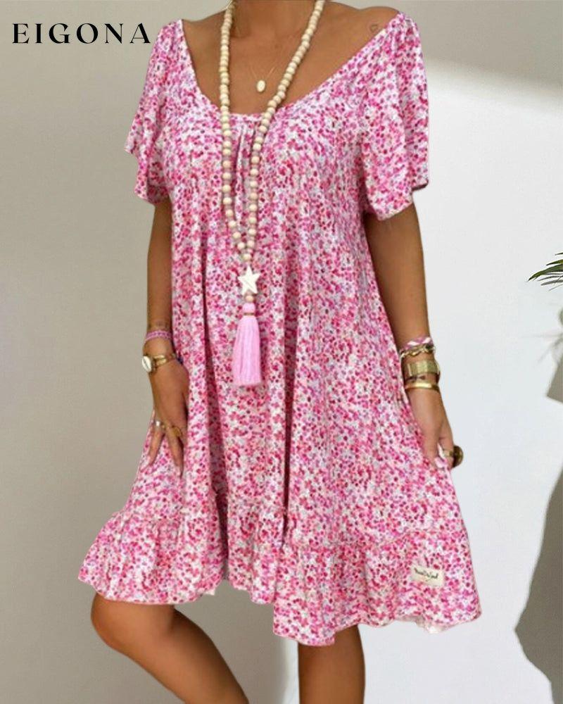 Floral Rrint Ruffle Sleeve Dress 23BF Casual Dresses Clothes Dresses SALE Spring Summer
