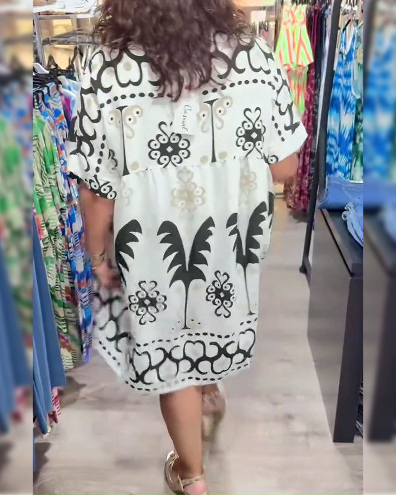 Bohemian V-Neck Lace Dress