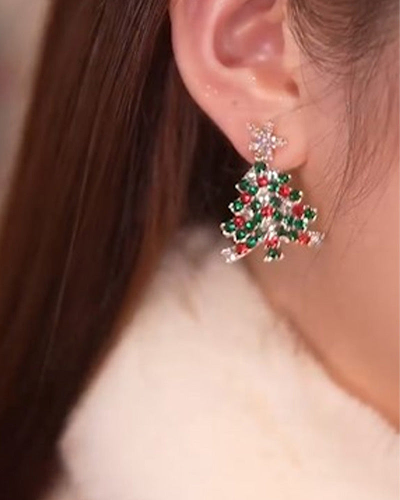 Christmas Tree Stud Earrings Jewelry